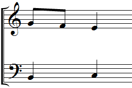 sol fa mi avec si à la basse