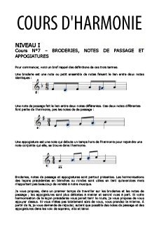 Notes de passage et appogiatures