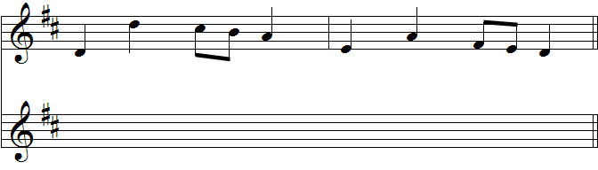 Harmoniser à deux voix Exemple N°4